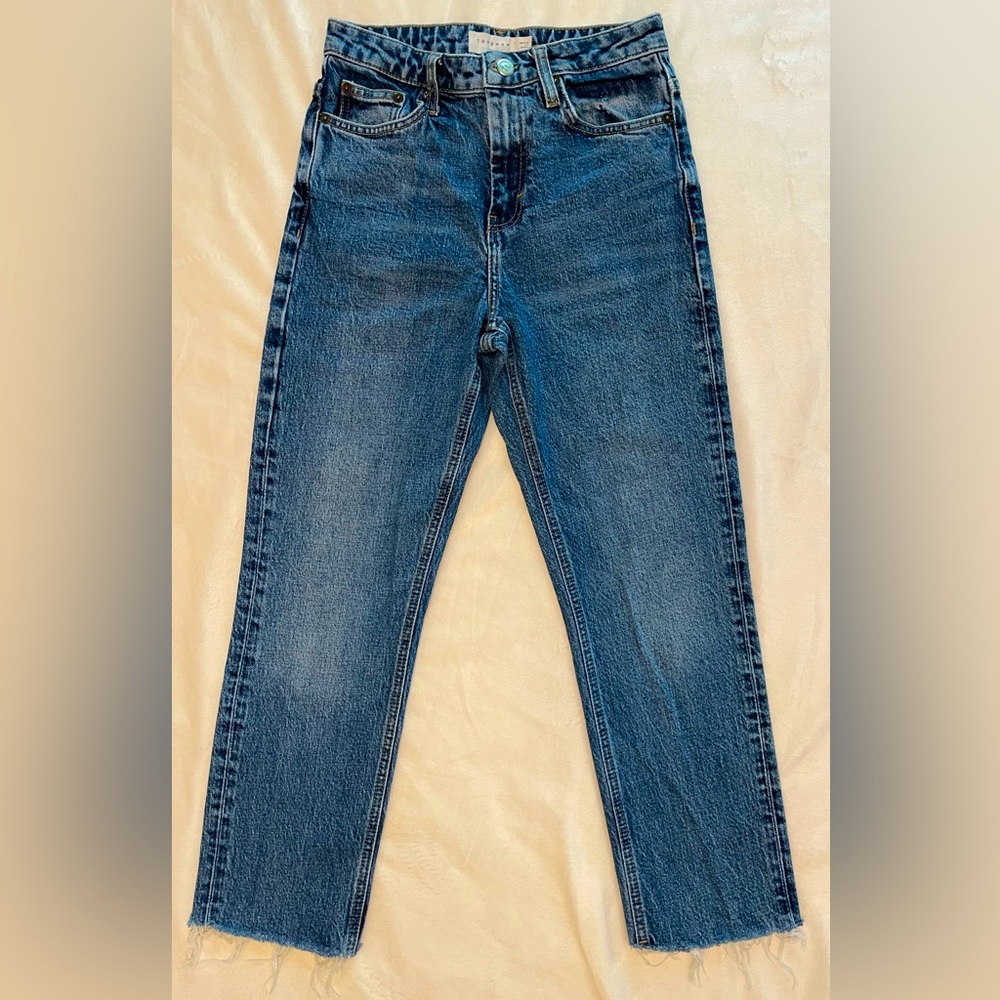 TopShop high waisted straight leg jean